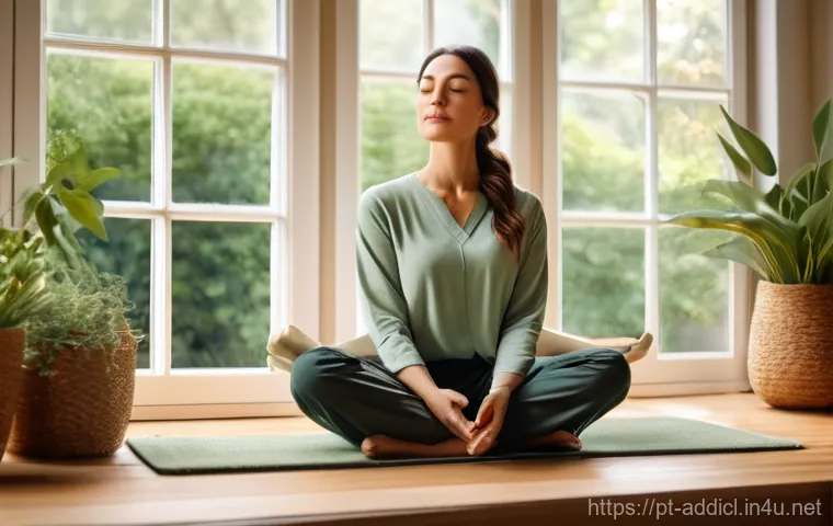 중독상담사로서의 자기계발 노하우 - **Prompt 1: Serene Counselor's Self-Care Retreat**
"A professional female addiction counselor, i...