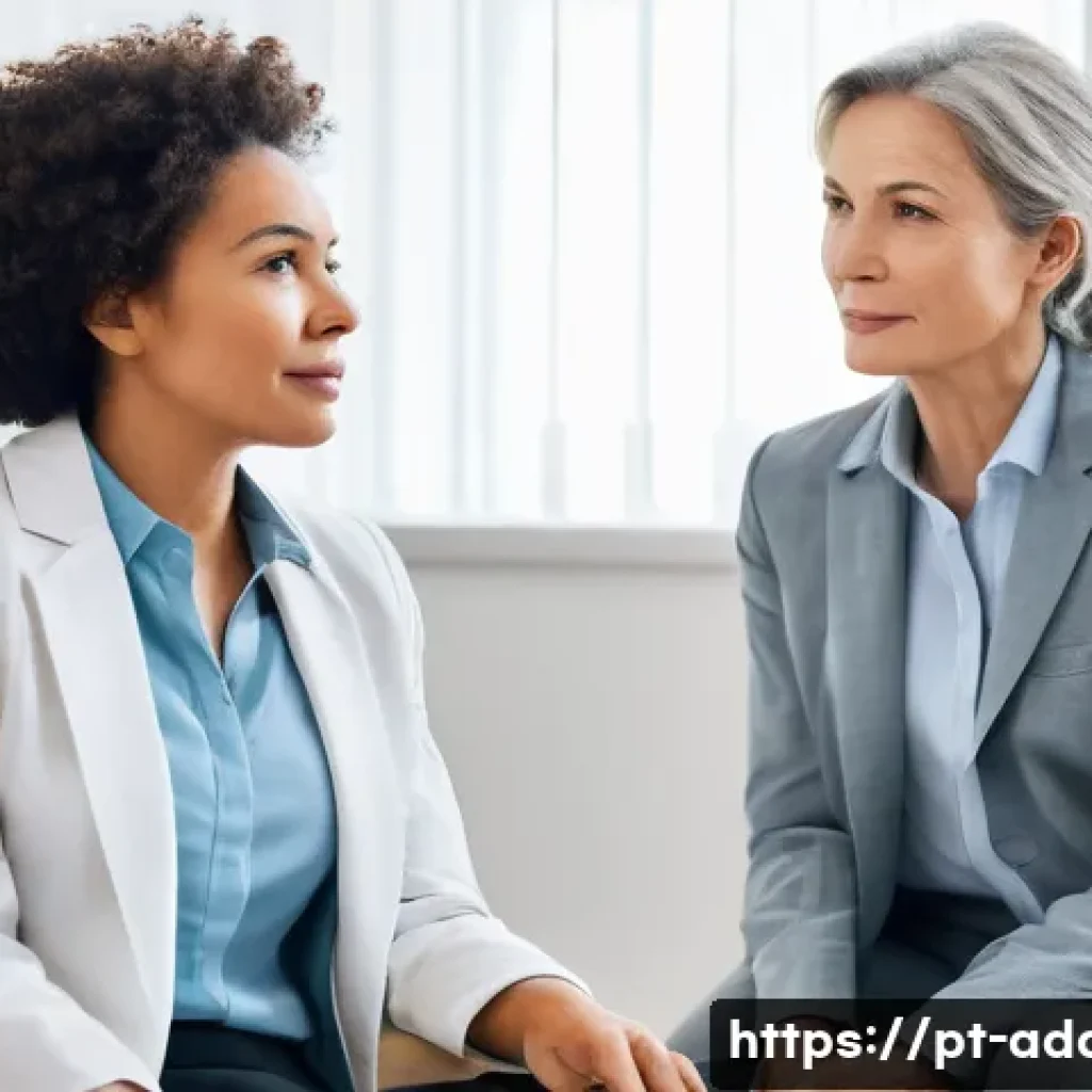 중독상담사로서 성장하기 위한 독서 목록 - **Prompt: Empathetic Connection in a Counseling Session**
A realistic, high-definition image por...